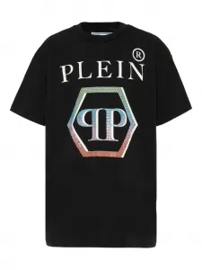 Футболка с логотипом Philipp Plein Junior, черный