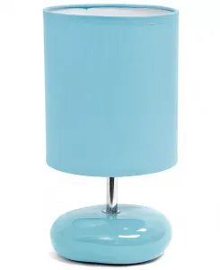 10,24-Дюймовая традиционная мини-настольная лампа с круглым камнем Creekwood Home, blue