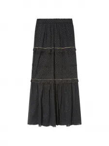 Максимальная юбка с оборками Volodia Marant Etoile, черный