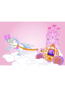 Моющаяся салфетка под тарелку/подставка под стол - Сказочный замок с каретой - 1 шт  44 x 32 см Tischsetmacher.de