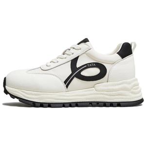 TATA Женские низкие кэжуал кеды Ecru/Black, цвет Ecru/Black