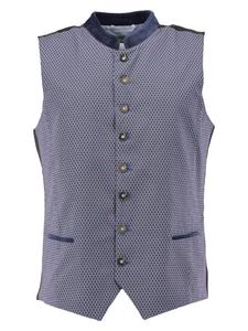 OS-Trachten Традиционный жилет Duzar среднего синего цвета