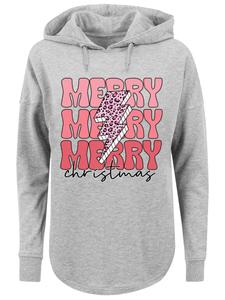 Толстовка F4NT4STIC Merry Christmas Print Leo Print, Grey
