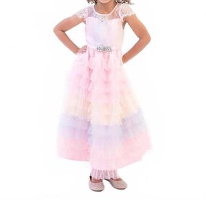 Платье для вечеринки с короткими рукавами и эффектом омбре для девочек-малышек, розовое, многоцветное Rare Editions, Pink Multi