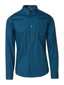 Рубашка на пуговицах классического кроя KOROSHI, синий