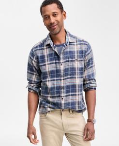 Мужская клетчатая рубашка Baranco на пуговицах Tommy Bahama, Vintage Indigo