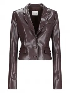 Пиджак с тремя пуговицами THE ANDAMANE, коричневый