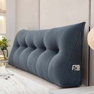 Подушка-валик для спинки COZMAX, синяя, 120 см