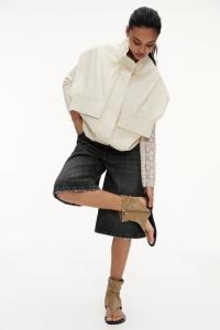 Кожаные сандалии-ботинки Pull And Bear, бежевый