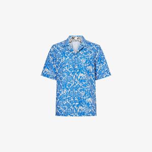 Рубашка Paul Smith с принтом, синий