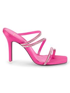 Босоножки Selma с декоративным каблуком-шпилькой Black Suede Studio, фуксия