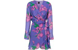 PINKO Платье с длинными рукавами SS23 женское фиолетовое