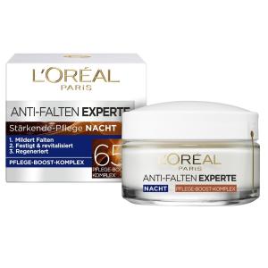 Крем для лица experte anti-falten stärkende-pflege nacht pflege-boost-komplex 65+ Loreal Paris, объем 50 мл