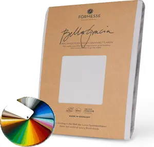 Простыня на резинке Bella Gracia Alto 180x200-220 см, высота до 40 см, выбор цвета: 0701 - серый Formesse