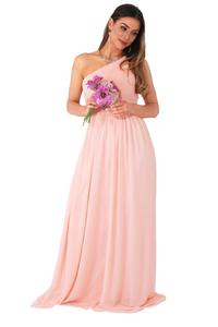 Вечернее платье макси на одно плечо KRISP, розовый