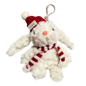 Мягкая и очаровательная подвеска с кроликом из плюша, высота 17 см Bobby Bear, белый