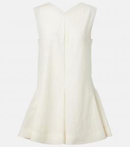 Мини-платье из шёлка и хлопка Mel Khaite, Natural