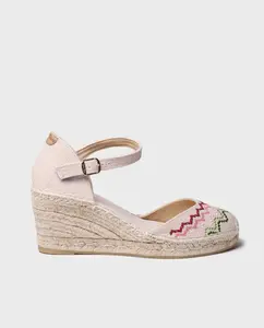 Женские эспадрильи на танкетке из ткани Toni Pons, цвет Crudo