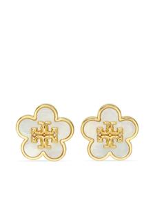 Позолоченные серьги-гвоздики Kira Flower Tory Burch, золотой