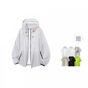 Коллекция Huichao Riding The Wind, охлаждающая одежда для защиты от солнца, унисекс WARRIOR, светло-серебро серый[comes with cooling sensation short-sleeved t]