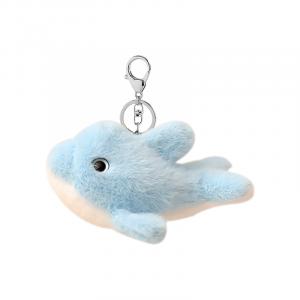 Европейская норка дельфин, брелок хлопающая кольцо куклы плюшевый кулон 12см/23см высота Julebaby, синий