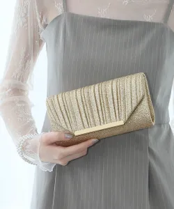Атласная плиссированная сумка с эффектом люрекса, двусторонняя, для вечеринки, свадьбы или торжества Girl, цвет Go(43000)