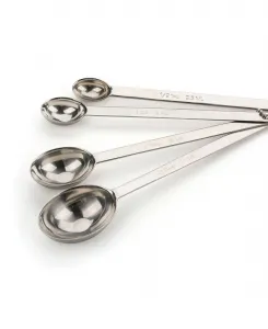 Набор из 4 мерных ложек с длинными ручками из нержавеющей стали 18/8 Endurance Rsvp International, серый