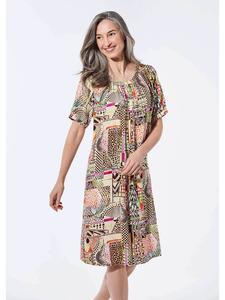 Длинное платье GOLDNER, цвет beige/gemustert