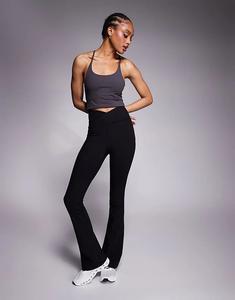 4505 Tall Icon Мягкие облегающие леггинсы для йоги с облегающим лифом, черного цвета