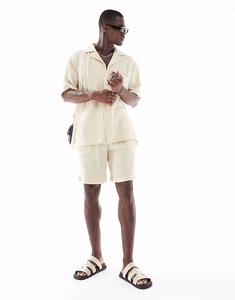 Мягкие пляжные шорты кремового цвета Sol Beach