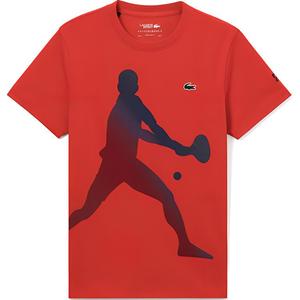 Футболка с принтом X Novak Djokovic LACOSTE, красный