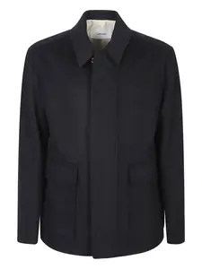 Шерстяной жакет на пуговицах Lardini, синий