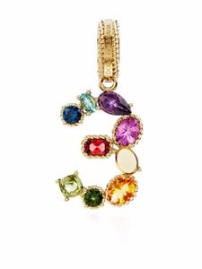 Подвеска Number 3 из желтого золота с камнями Dolce & Gabbana, золотой