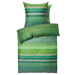 Комплект сатинового постельного белья Bassetti Mako Monreale цвет ЗЕЛЕНЫЙ V1 размер 200х200+2х80х80