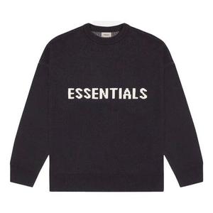 Свитер fw20 knit sweater 'black' Fear Of God Essentials, черный