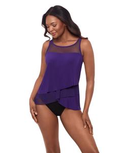 Топ танкини Illusionist Mirage с размером чашки DD Miraclesuit, Mulberry