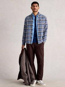 Бартон клетчатая хлопковая рубашка White Stuff