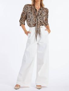 Женские брюки Alessandro с широкими штанинами в белом цвете Bishop + young