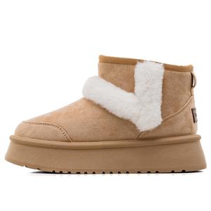 HUANQIU Утепленные короткие снегоступы для женщин с эффектом увеличения роста Camel