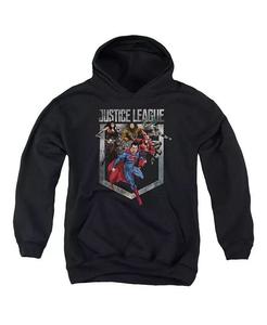 Толстовка с капюшоном Movie Youth Charge Pull Over Justice League, черный