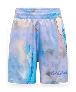 Шорты оверсайз с декоративной вязкой Carlo Colucci, синий