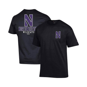 Мужская черная футболка Northwestern Wildcats Stack 2-Hit Champion, черный