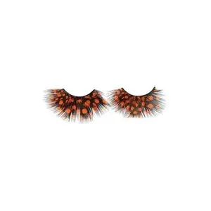 Накладные ресницы Shophair Crazy Feather, красные, 2 шт., с клеем ‎Shophair