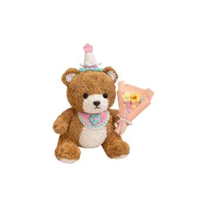 Мягкая плюшевая кукла Birthday Hat Bib Bear Warrior высотой 30 см PUDOWRABBIT