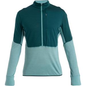 Мужской спусковой крючок из натурального флиса с длинным рукавом Icebreaker, зеленый