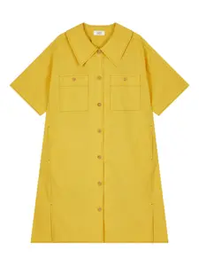 Платье с карманами на пуговицах STUDIO TOMBOY, желтый