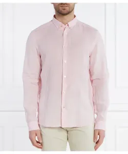 Льняная рубашка S-liam Regular fit Boss, розовый