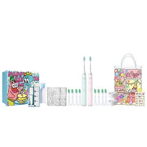 Электрическая зубная щетка для взрослых sonic small feather brush с мягкой щетиной для защиты десен HX2421 набор PHILIPS, зеленый