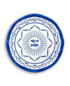 Сардиния 16" большое блюдо Q Squared, white/blue