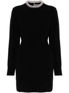 Мини-платье, украшенное кристаллами Alexander Wang, черный